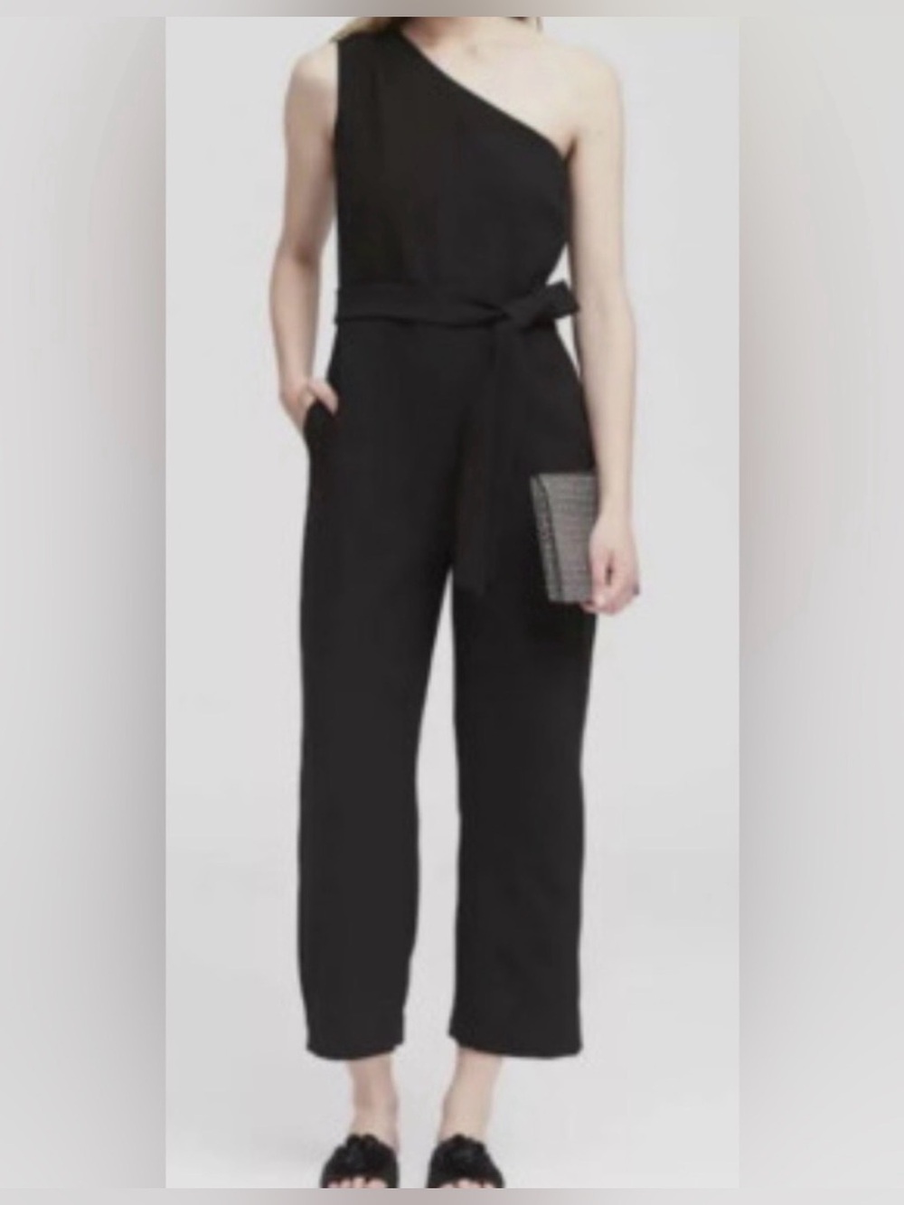 Banana Republic One Shoulder Cropped Jumpsuit 🌵4